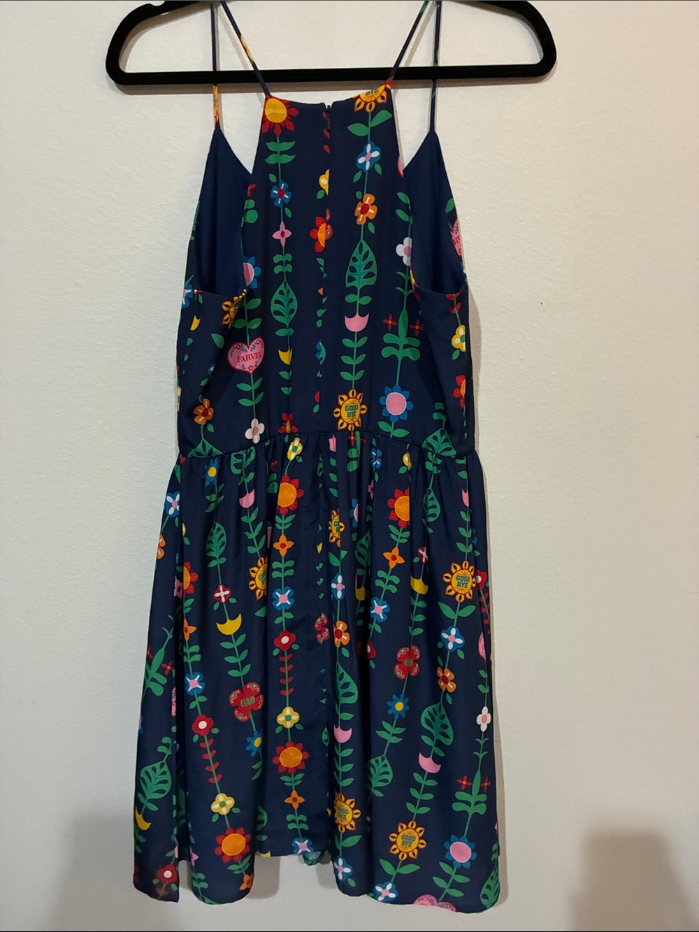 Disney Parks Women’s It’s A Small World Navy Floral Dress Medium - Picture 10 of 10